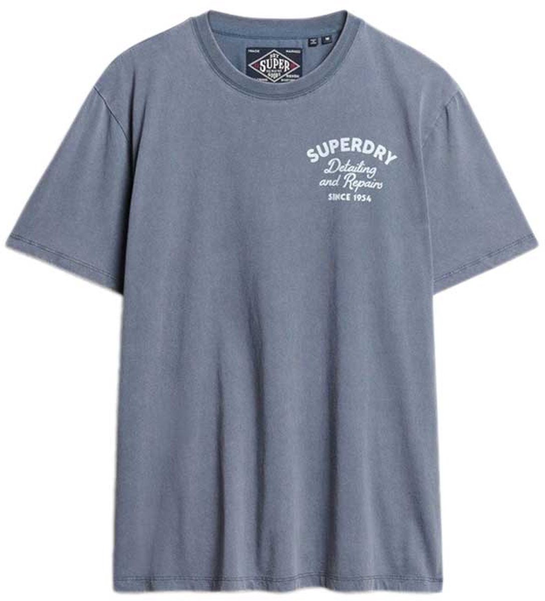 Superdry T-shirt Trade Tools Oversized T Shirt M1012263a Dry Slate Mannen Blauw