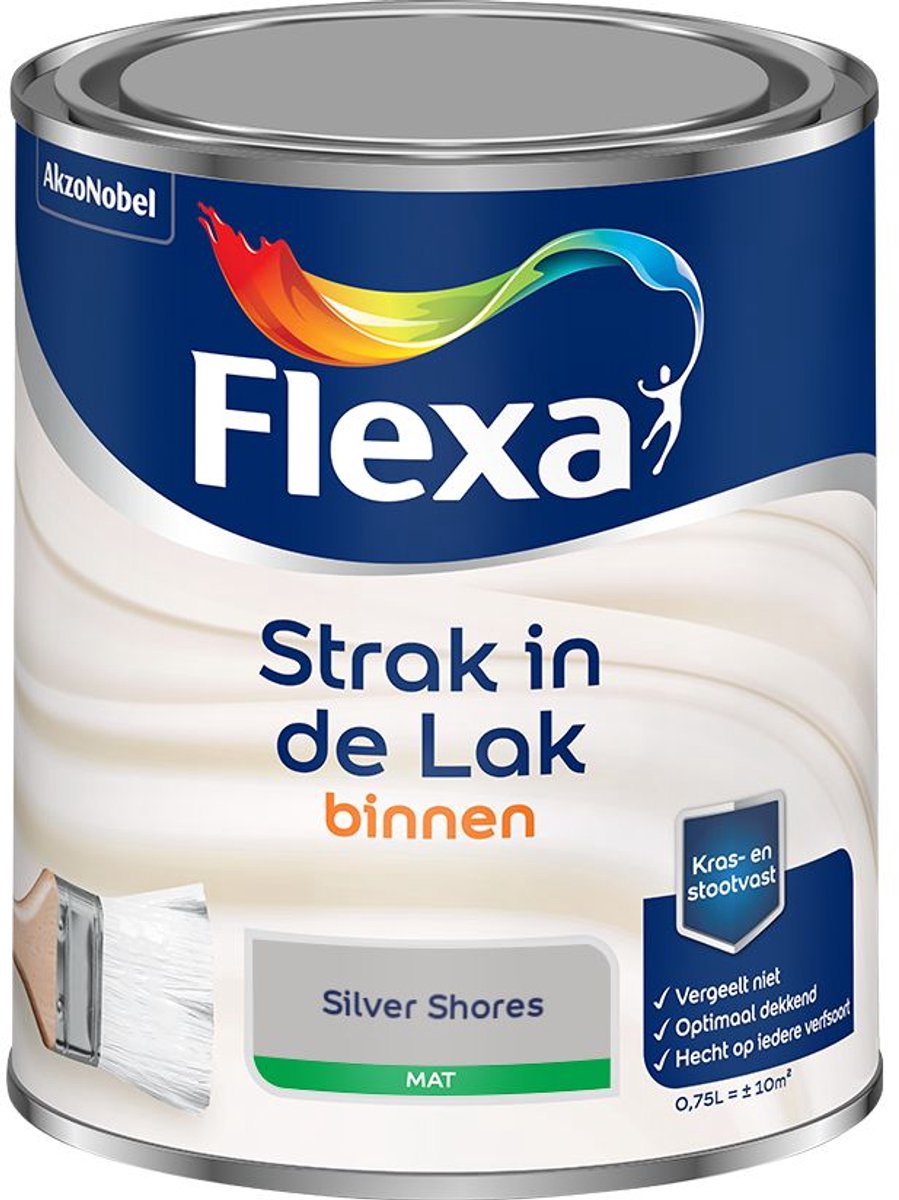 Flexa - Strak in de Lak Binnenlak Mat - Silver Shores - Mengverf - 0.75 L