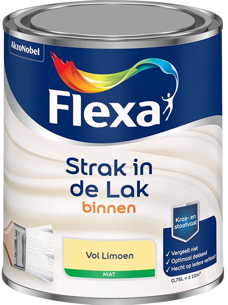 Flexa - Strak in de Lak Binnenlak Mat - Vol Limoen - Mengverf - 0.75 L