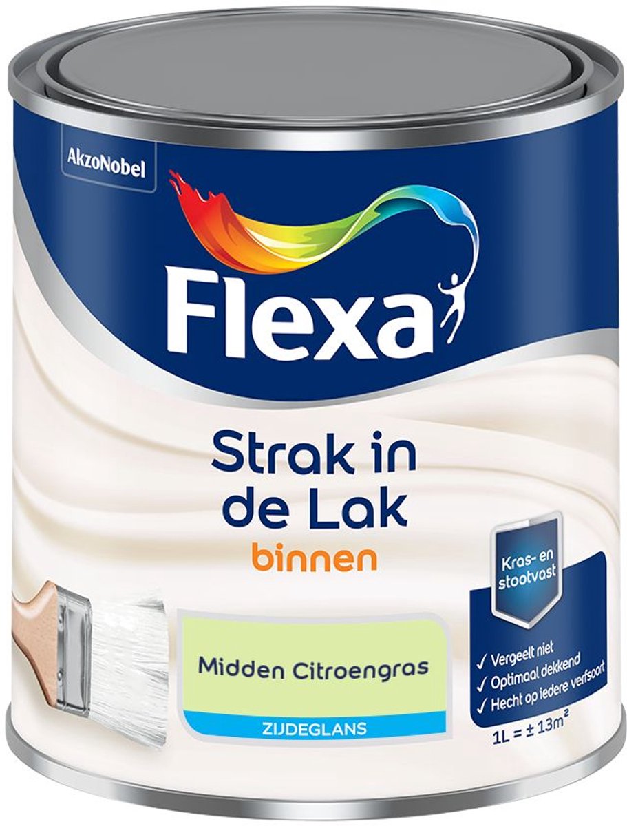 Flexa - Strak in de Lak Binnenlak Zijdeglans - Midden Citroengras - Mengverf - 1 L