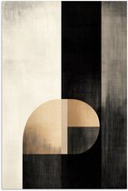 Affiche 60x90 cm - Formes - Moderne - Zwart - Posters - Décoration chambre - Décoration Décoration murale salon - Décoration murale chambre