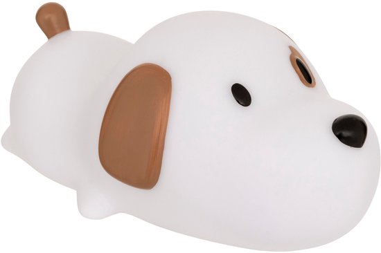 Atmosphera Kids Nachtlamp Hondje Scott - 16x9x7cm - Werkt op batterijen - Wit van Atmosphera Kids — afbeelding 2
