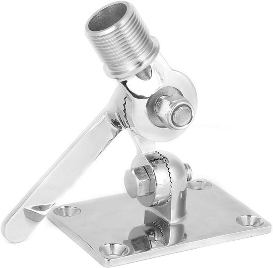 Support d'Antenne de Bateau, Fixations d'Antenne VHF Marine en Acier Inoxydable Support de Base Réglable - Accessoire de Sports Nautiques pour Bateaux