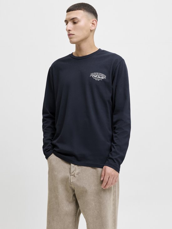 JACK & JONES Maglietta Uomo JJEGLASS TEE LS A Maniche Lunghe, Girocollo, Vestibilità Regolare, Plus Size - 3