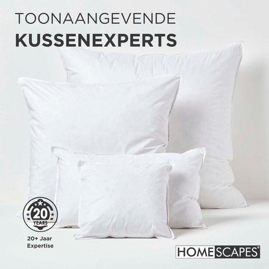 Homescapes Coussin de garnissage en plumes de canard, 80 x 80 cm – Lot de 4