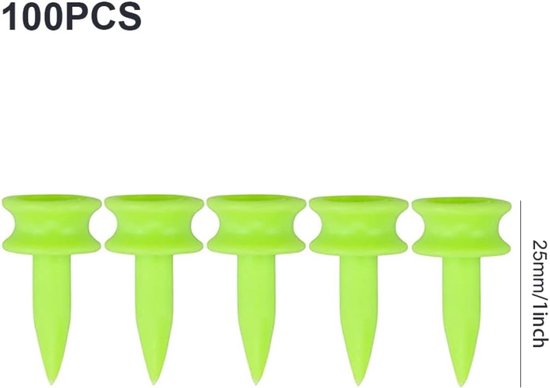 Golf Tees Plastic Oefen Golf Tees Kleine Kasteel Tees 25mm Groen voor Golfonderdelen, 100 stuks, Golf Tee van Merkloos — afbeelding 2