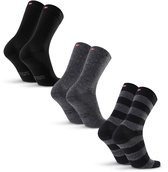 Chaussettes DANISH ENDURANCE en laine mérinos avec nœud - Chaussettes chaudes - Pour femme et homme - 3 paires - Multicolore - 39-42