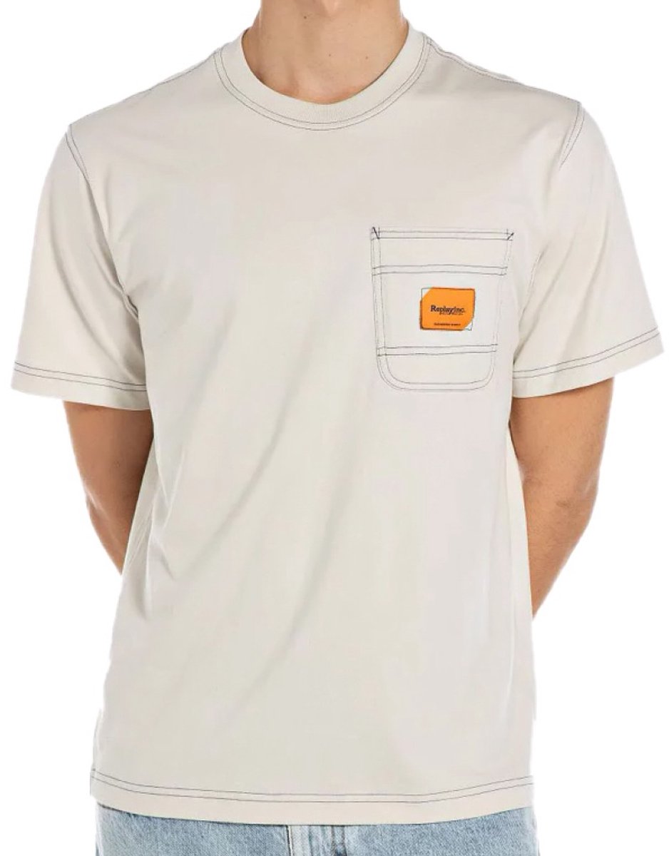 REPLAY CLASSIC POCKET T-SHIRT Wit L EU