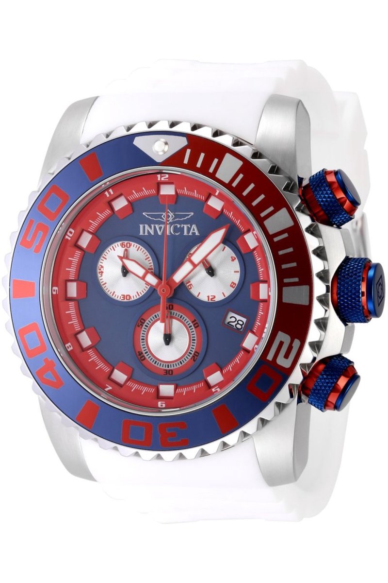 Invicta Sea Hunter 48989 Heren Horloge - Waterdicht - Analoog - Quartz Uurwerk - Roestvrij Staal met blauwe Wijzerplaat - 52mm
