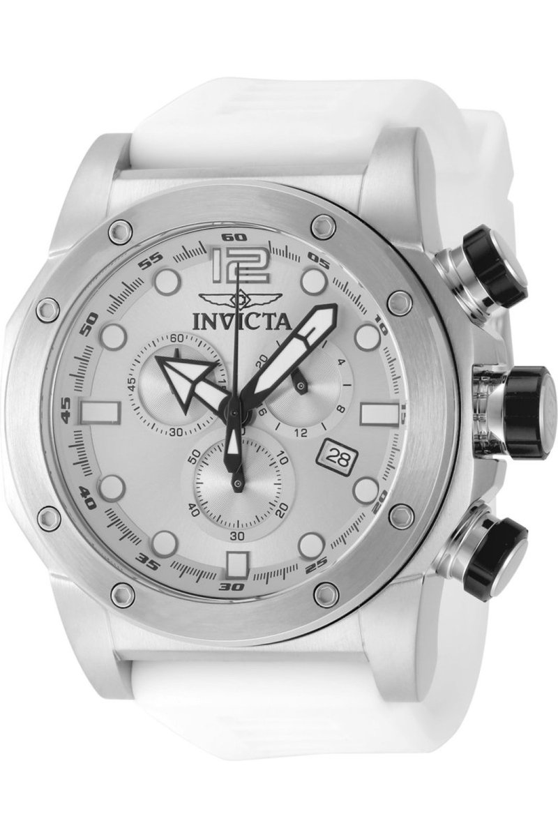 Invicta Sea Hunter 48975 Heren Horloge - Waterdicht - Analoog - Quartz Uurwerk - Roestvrij Staal met zilveren Wijzerplaat - 52mm