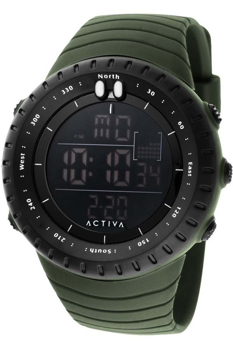 Activa x Invicta Digital ACW1237-002 Heren Horloge - Waterdicht - Digitaal - Quartz Uurwerk - Plastic met zwarte Wijzerplaat - 53mm