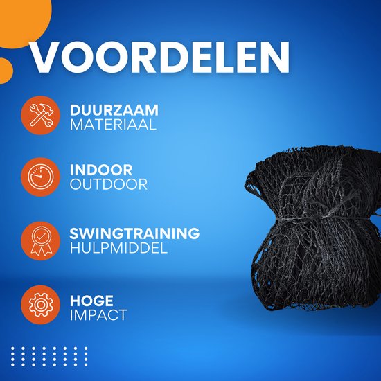 Golfoefennet - Chipping net - Golfaccessoires - Golf - 3x3m - Voor Indoor & Outdoor Training - Zwart van Merkloos — afbeelding 3