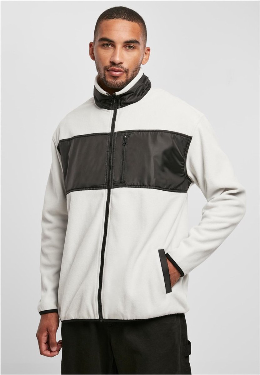 Urban Classics Patched Micro Fleece Jacket S Grijs