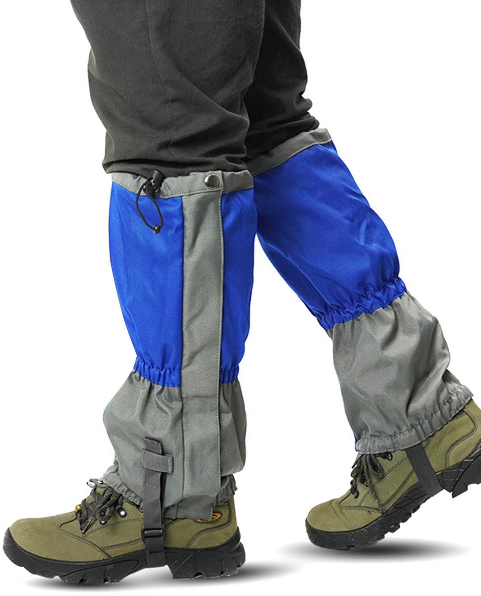 Waterdichte Gaiters Winddichte Gaiters Scheurbestendige Gaiters voor Sneeuwlaarzen Gaiters Accessoire voor Wandelschoenen Geschikt voor Wandelen Jagen en Bergbeklimmen Blauw