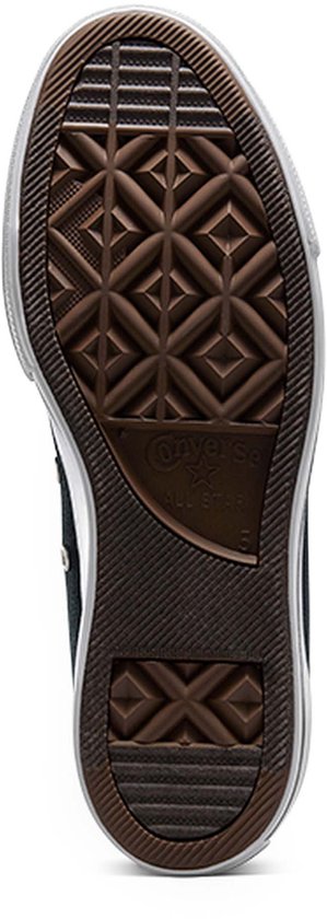 Zool van een zwarte Converse All Star Lift sneaker met bruin profiel.