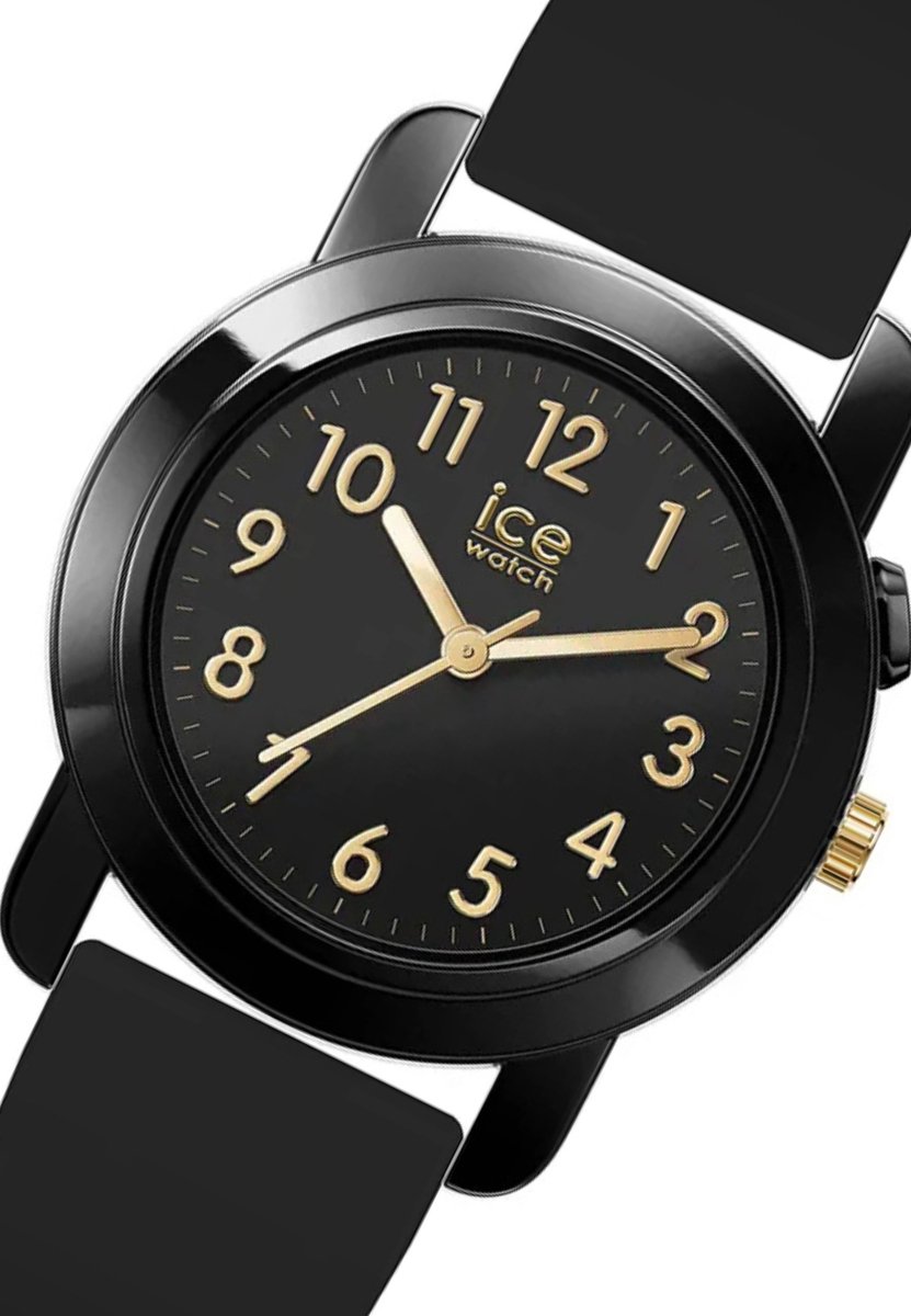 Ice Watch ICE find - Black - Gold 024917 Horloge - Siliconen - Zwart - Ø 34 mm