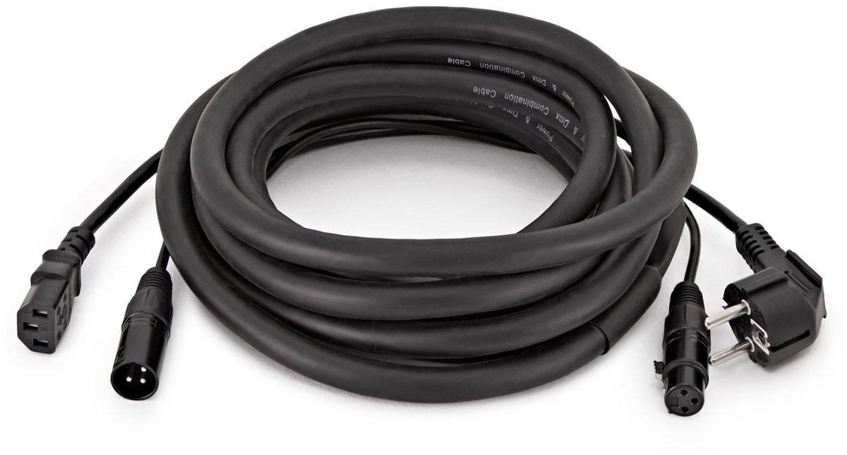 XLR en EU IEC Combinatiekabel van Gear4music, 5m