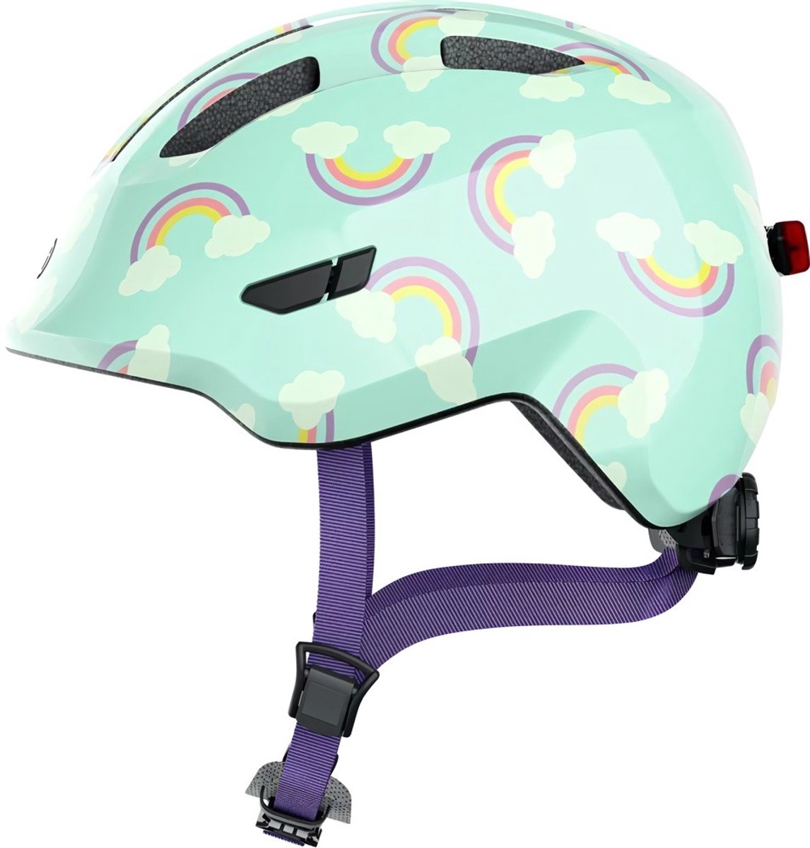 Abus Kinderhelm Smiley 3.0 S Led Blue Rainbow