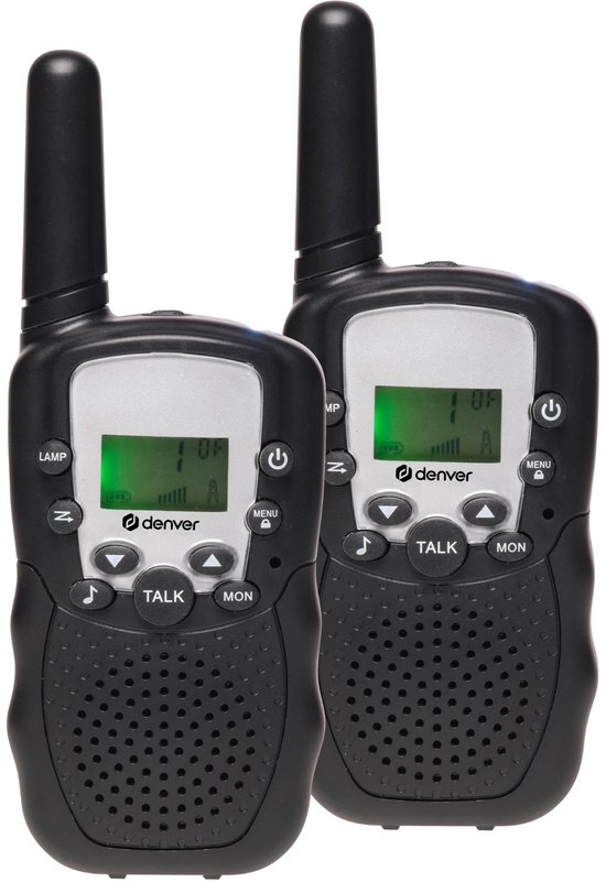 Denver Walkietalkie – 8 kanalen – Tot 5km bereik – Set van 2 – Zaklamp – WTA449