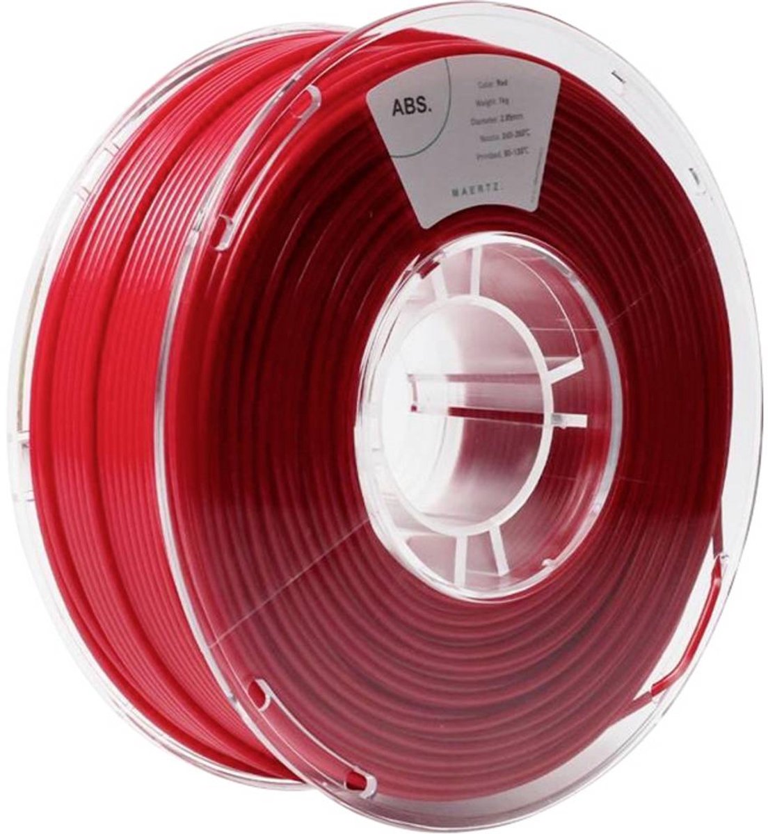Maertz PMMA-1010-014 PMMA-1010-014 Filament ABS kunststof Chemisch bestendig 2.85 mm 1000 g Rood 1 stuk(s)