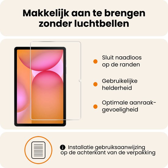 Protection d'écran - Convient pour Samsung Galaxy Tab S10 Lite Protection d'écran en Glas trempé - Protection d'écran Convient pour Samsung Tab S10 Lite Protection d'écran en Tempered Glass