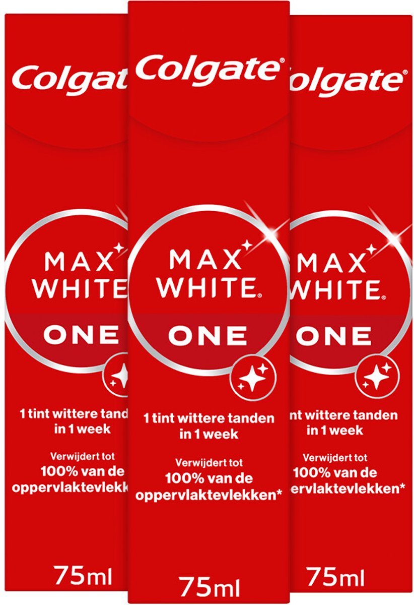 Colgate - Tandpasta Max White One - 3 x 75 ml - Voordeelverpakking