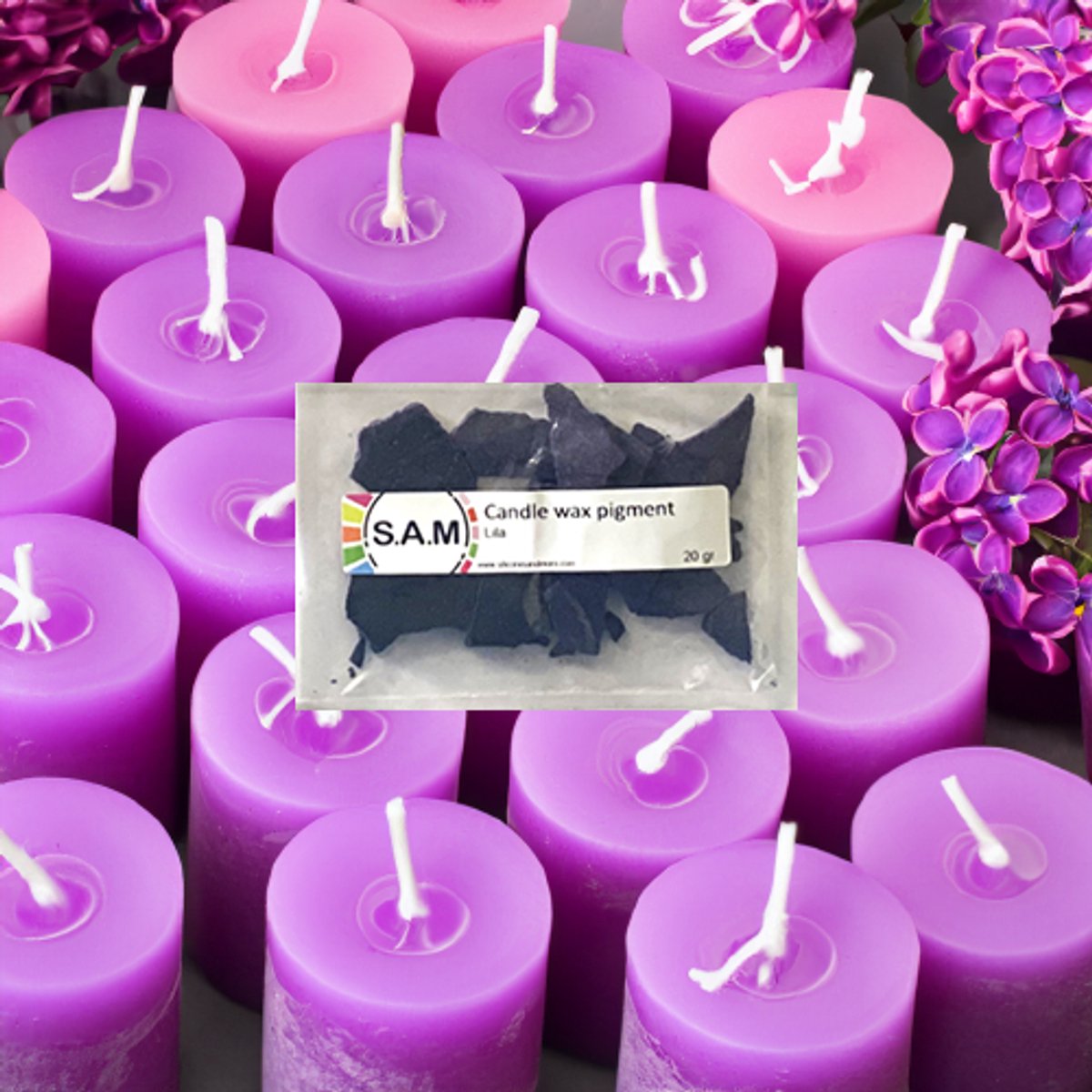 Paraffine Kleurstof - Candle Wax Pigment - Lila / 20 gram