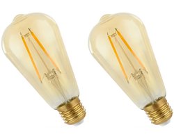 Spectrum LED Lamp E27 4.9W 230V - 490 Lumen - 2400K Warm wit - Gezellig licht - Energiezuinig - 2 stuks