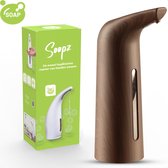 Distributeur de savon automatique Soopz – Elegance Wood foncé – avec détecteur de mouvement