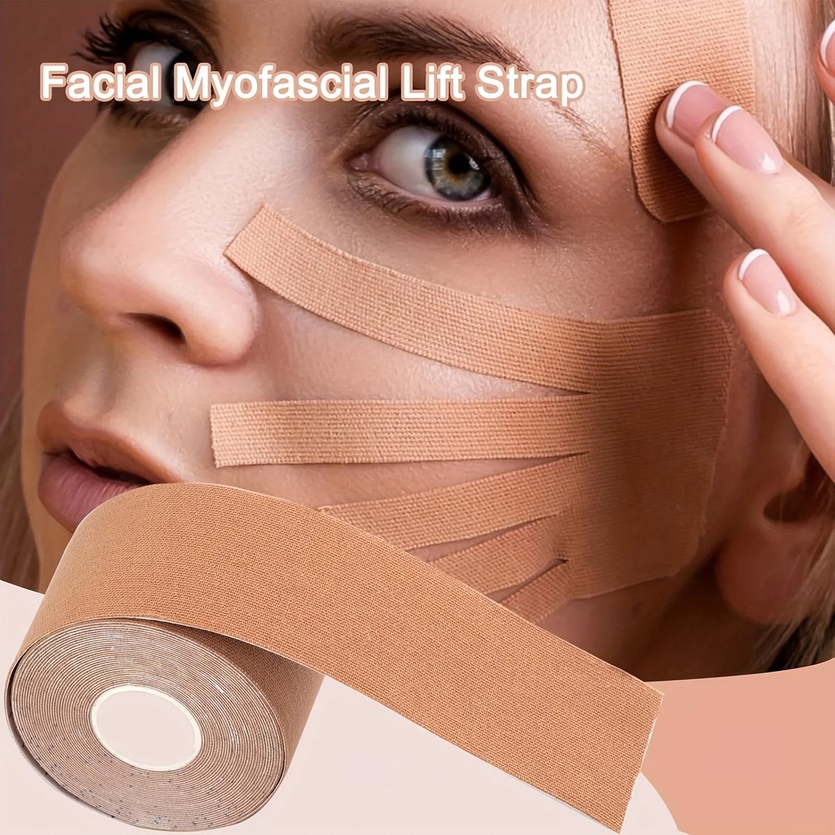 Gezichts- en Nek Lifting Tape – Rimpelverwijderingstape voor Voorhoofd, Lippen, Kin en Hals – Multifunctionele Elastische Gezichtssticker voor Anti-Aging Verzorging, Gezichtslift en Huidversteviging