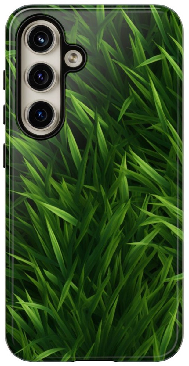 Weelderig Groen Grasstructuur – Telefoonhoesje Geschikt voor Samsung Galaxy S24