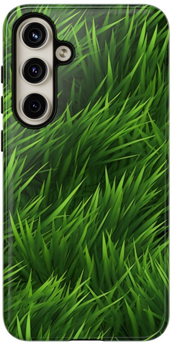 Weelderig Groen Grasstructuur – Telefoonhoesje Geschikt voor Samsung Galaxy S24 Plus