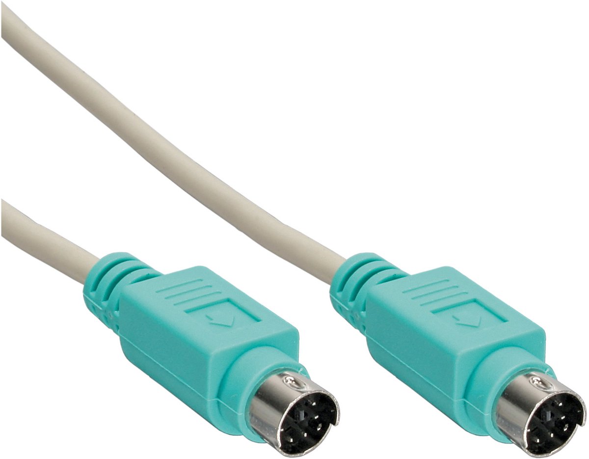 Mini DIN 6-pins PS/2 datakabel / beige/groen - 2 meter
