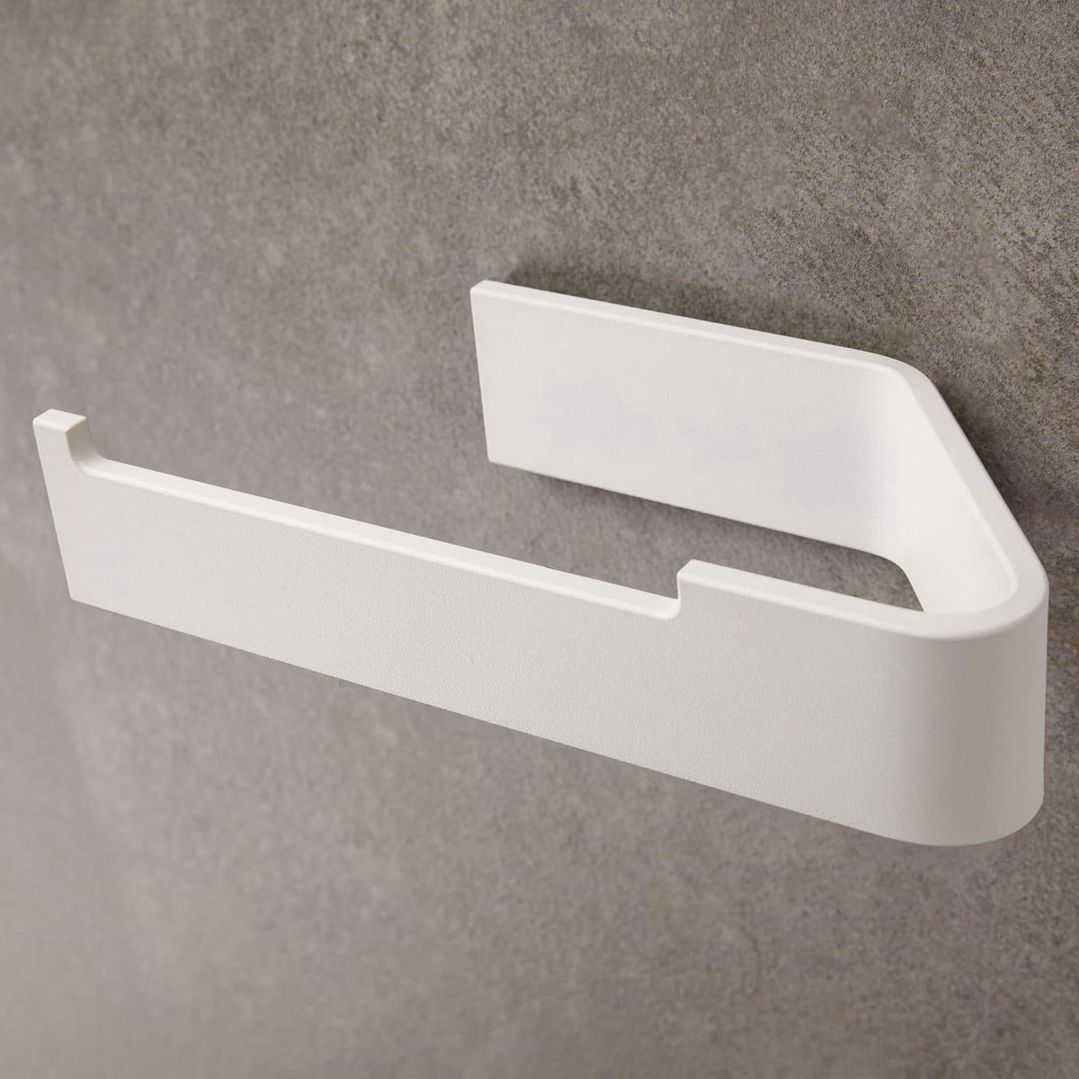 WNHB® WC Rolhouder Zelfklevend - Zonder Boren - Moderne Toiletrolhouder - Badkamer Accessoire - Mat Wit