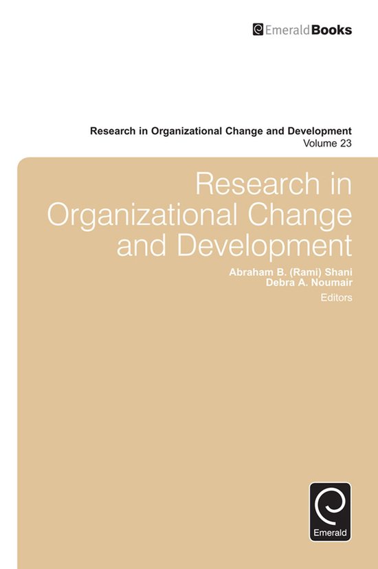 Research in Organizational Change and Development 23 - Resea ... - cover