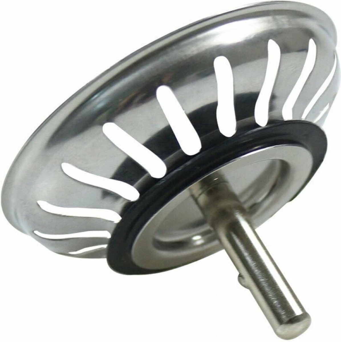 Gootsteen Afvoer Plug - Afvoerstop - zeef - pop-up mandstopper - 78mm - RVS - zilver - Vaatwasmachinebestendig