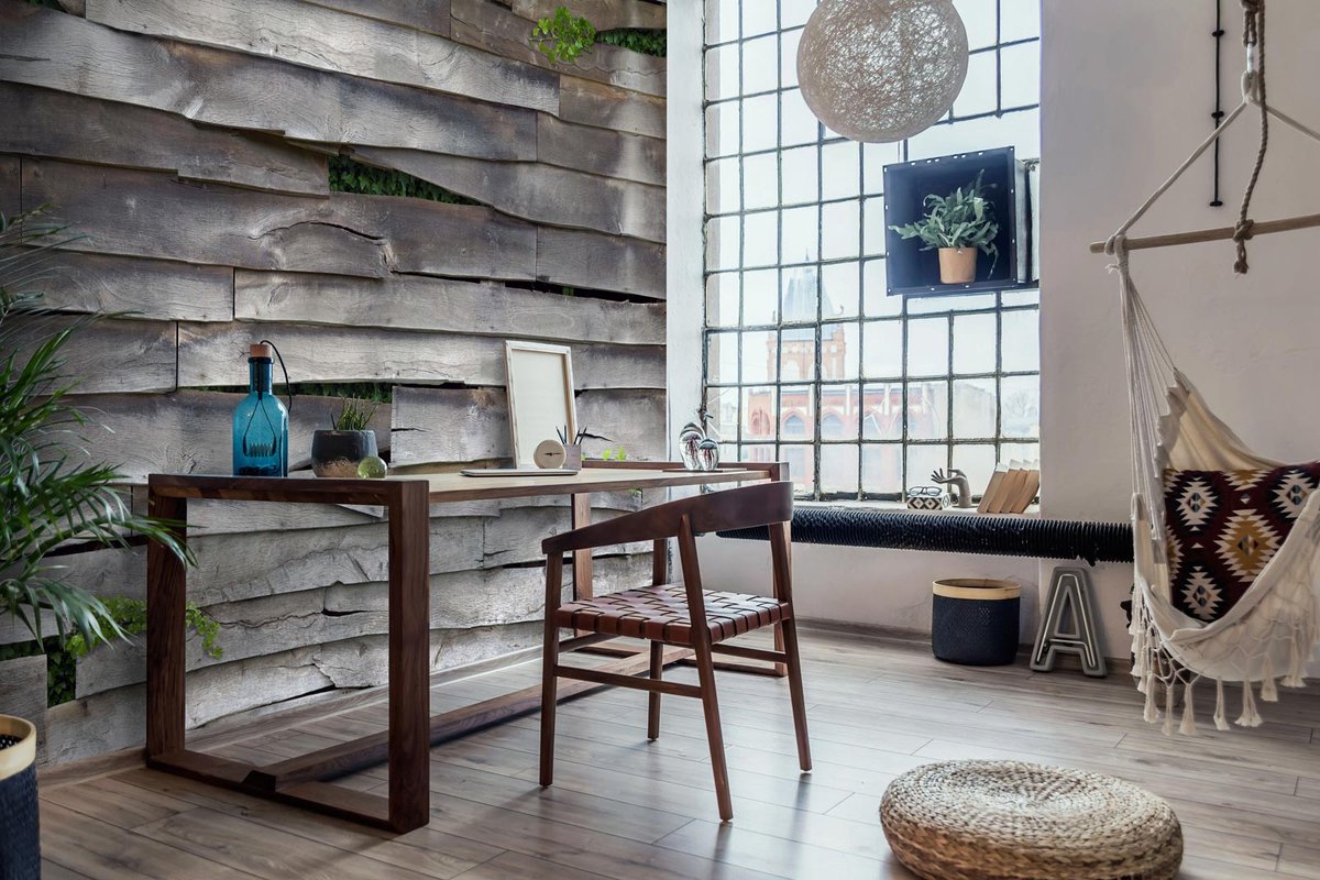 Hout behang grijs 2228-10 | Ontdek behang online