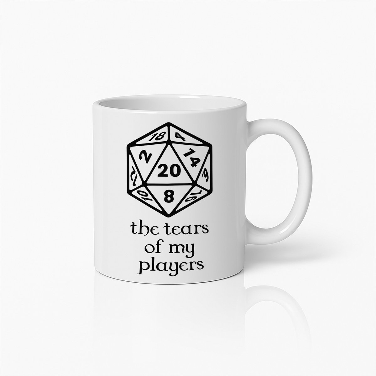 330ml The Tears of My Players D20 Dobbelsteen Gamer Koffiemok – Perfect Cadeau voor Tabletop RPG Fans