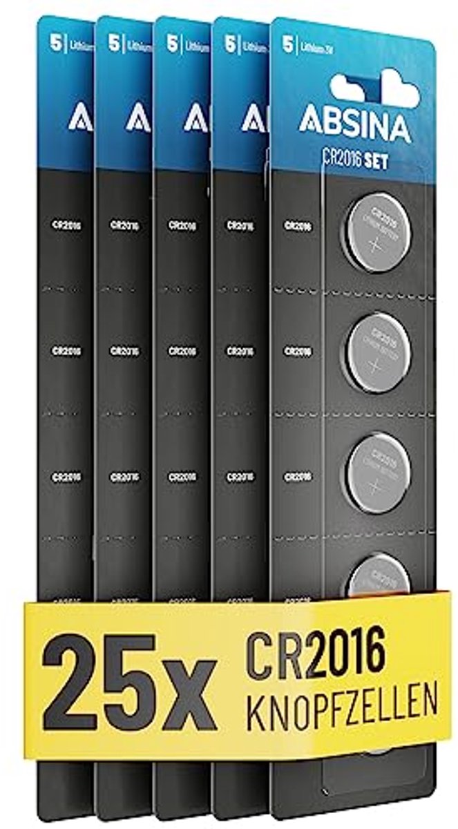 Knoopcel CR2016 - 3V Lithium Knoopbatterij voor Autosleutels en Keukenweegschalen
