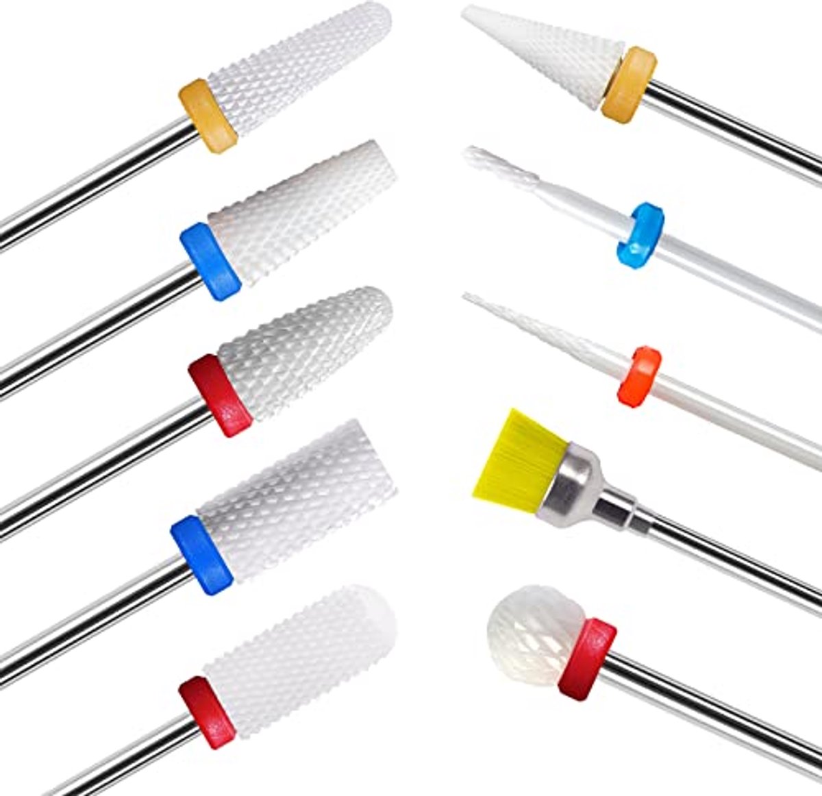 Keramische Nagelboorset - 10 Stuks Professionele Set voor Manicure en Pedicure