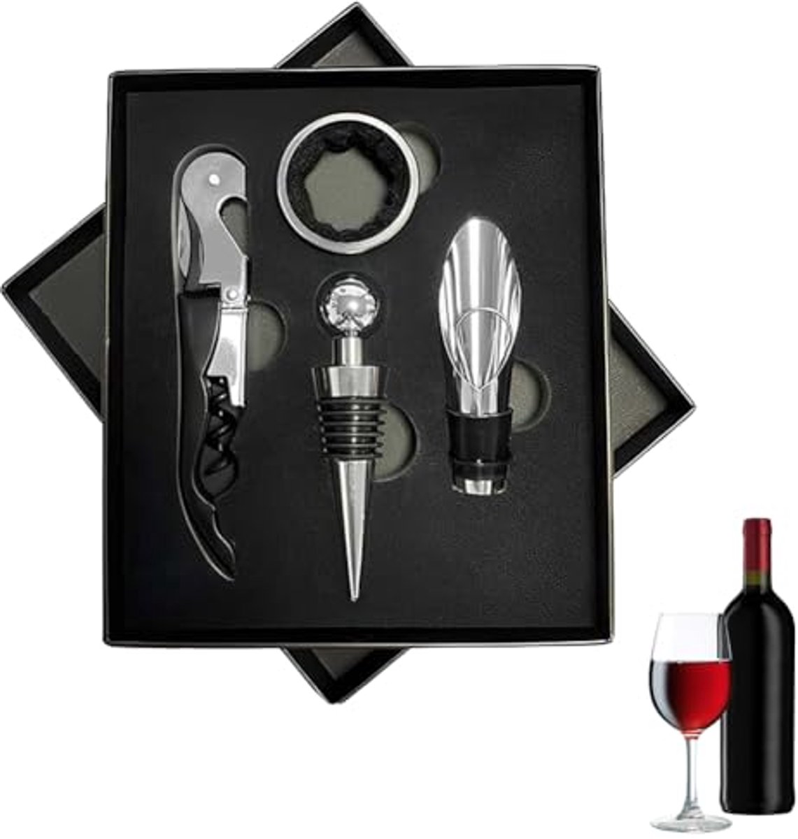 4-in-1 Wijnaccessoires Set voor de Perfecte Wijnervaring