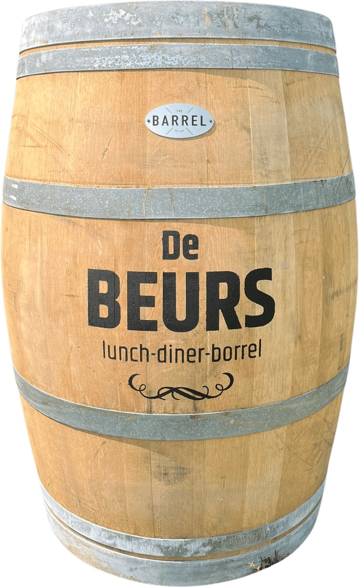 Eiken Wijnvat Met Logo - Deksel