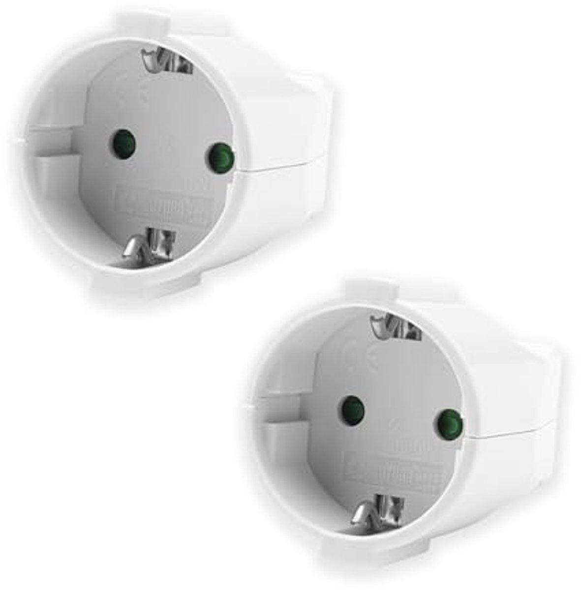 Schuko Koppelingen Set van 2 – 250V/16A Geaarde Kabelkoppeling voor 10mm Kabel