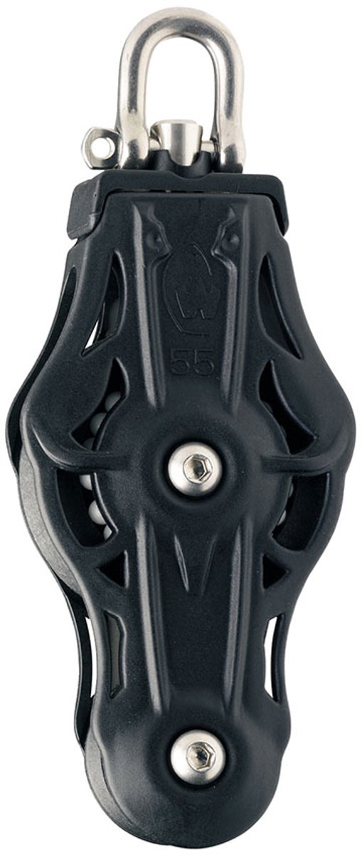 Wichard Draaibare Schalmbevestiging Met Lager En Katrol Zilver 45 mm