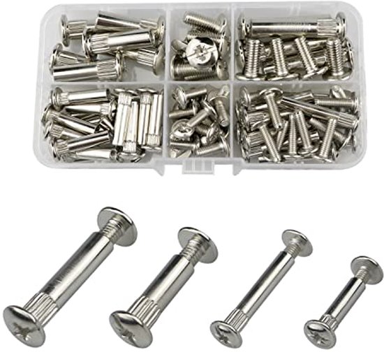 Set de boulons et Vis - 40 ensembles pour la fixation de meubles - Tailles Diverse (20/25/29/35 mm)