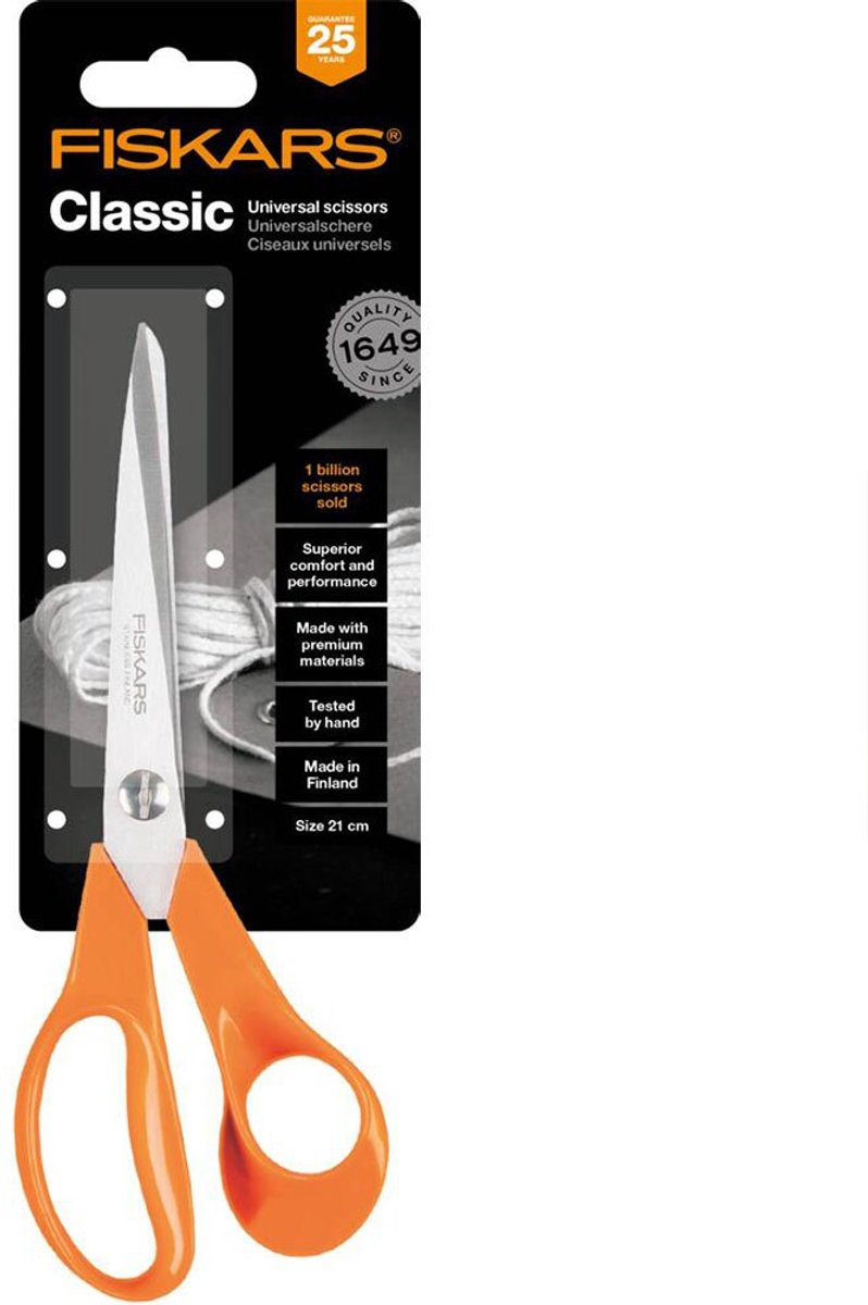 Fiskars Universal Premium Schaar 21 Cm Zilver