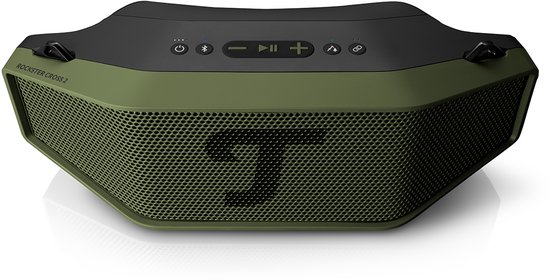 Teufel ROCKSTER CROSS 2 Draagbare Bluetooth Luidspreker voor binnen en buiten, met lange batterijduur tot 38 uur, IPX5 straalwaterdicht, stereo speaker - Black & Green van Merkloos — afbeelding 3