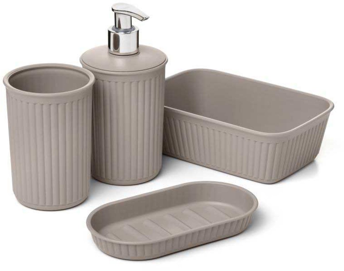 Tatay Baobab Badkamer Organizer 4 Eenheden Beige