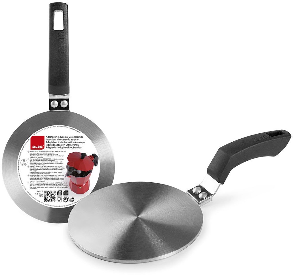 Ibili Eco 12 Inductie-keramische Kookplaatadapter Zilver
