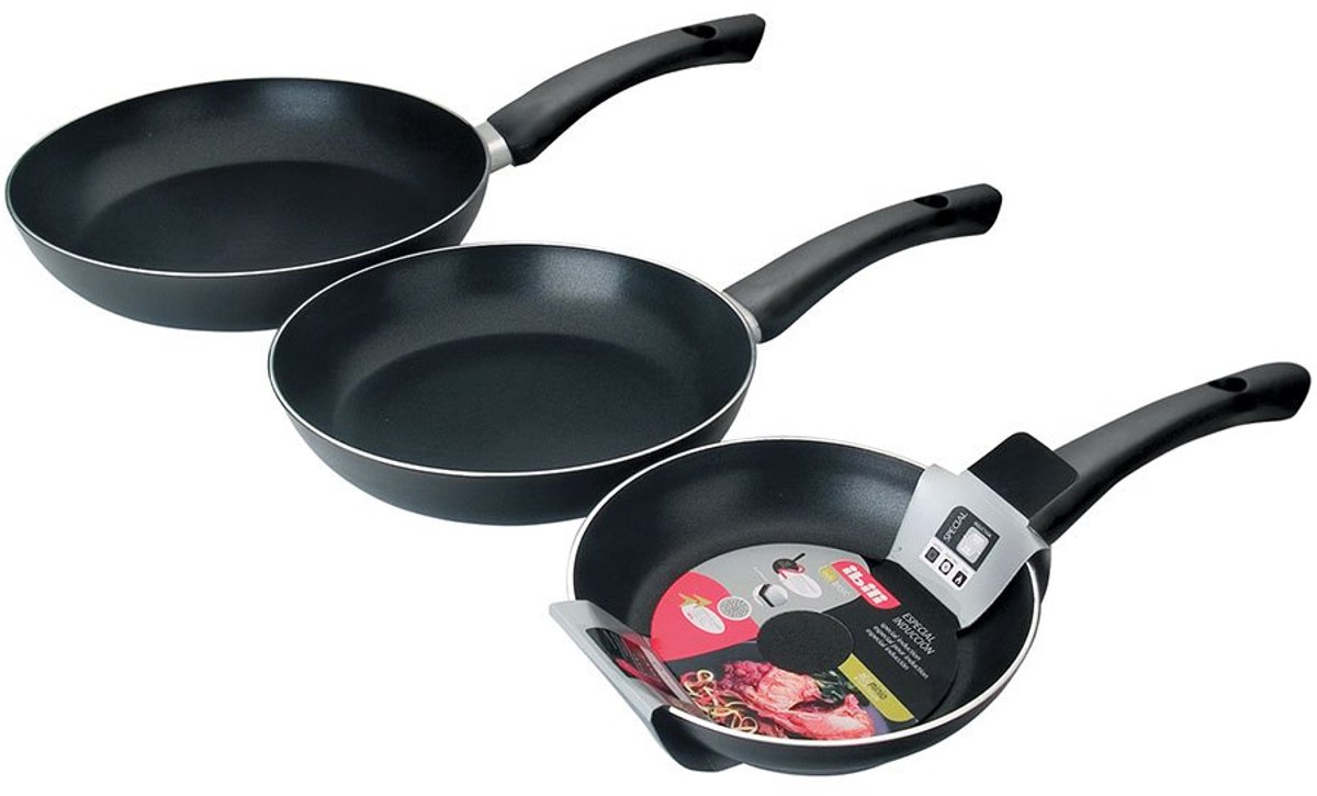 Ibili Indubasic 18-22-26 Cm Koekenpan Set Zilver